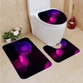 thumbnail image 1 of PUDMAD Jellyfish 3 Piece Bathroom Rugs Set Bath Rug Contour Mat and Toilet Lid Cover, 1 of 2