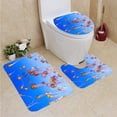 thumbnail image 1 of PUDMAD Jellyfish 3 Piece Bathroom Rugs Set Bath Rug Contour Mat and Toilet Lid Cover, 1 of 2