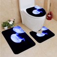 thumbnail image 1 of PUDMAD Jellyfish 3 Piece Bathroom Rugs Set Bath Rug Contour Mat and Toilet Lid Cover, 1 of 2