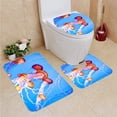 thumbnail image 1 of PUDMAD Jellyfish Floating in Water 3 Piece Bathroom Rugs Set Bath Rug Contour Mat and Toilet Lid Cover, 1 of 2
