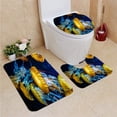 thumbnail image 1 of PUDMAD Jellyfish Group 3 Piece Bathroom Rugs Set Bath Rug Contour Mat and Toilet Lid Cover, 1 of 2