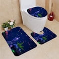 thumbnail image 1 of PUDMAD Jellyfish Swims Under Water 3 Piece Bathroom Rugs Set Bath Rug Contour Mat and Toilet Lid Cover, 1 of 2
