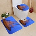 thumbnail image 1 of PUDMAD Jellyfish Tentacles 3 Piece Bathroom Rugs Set Bath Rug Contour Mat and Toilet Lid Cover, 1 of 2