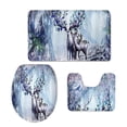 thumbnail image 1 of PUDMAD Jinse-floral103 3 Piece Bathroom Rugs Set Bath Rug Contour Mat and Toilet Lid Cover, 1 of 2