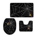 thumbnail image 1 of PUDMAD Jinse-floral368 3 Piece Bathroom Rugs Set Bath Rug Contour Mat and Toilet Lid Cover, 1 of 2