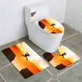 thumbnail image 1 of PUDMAD Jump 3 Piece Bathroom Rugs Set Bath Rug Contour Mat and Toilet Lid Cover, 1 of 2