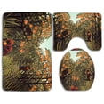 thumbnail image 1 of PUDMAD Jungle Monkeys 3 Piece Bathroom Rugs Set Bath Rug Contour Mat and Toilet Lid Cover, 1 of 2