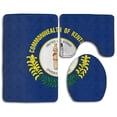 thumbnail image 1 of PUDMAD Kentucky Flag 3 Piece Bathroom Rugs Set Bath Rug Contour Mat and Toilet Lid Cover, 1 of 2
