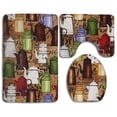 thumbnail image 1 of PUDMAD Kettle 3 Piece Bathroom Rugs Set Bath Rug Contour Mat and Toilet Lid Cover, 1 of 2