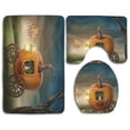 thumbnail image 1 of PUDMAD Kids Abstract Fairytale Orange Pumpkin Light Scenery Princess Ella 3 Piece Bathroom Rugs Set Bath Rug Contour Mat and Toilet Lid Cover, 1 of 2