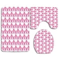 thumbnail image 1 of PUDMAD Kiss Hug Xoxo 3 Piece Bathroom Rugs Set Bath Rug Contour Mat and Toilet Lid Cover, 1 of 2