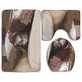 thumbnail image 1 of PUDMAD Kitten Under Cover 3 Piece Bathroom Rugs Set Bath Rug Contour Mat and Toilet Lid Cover, 1 of 2