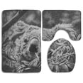 thumbnail image 1 of PUDMAD Koala Wildlife Art 3 Piece Bathroom Rugs Set Bath Rug Contour Mat and Toilet Lid Cover, 1 of 2