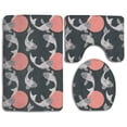 thumbnail image 1 of PUDMAD Koi 3 Piece Bathroom Rugs Set Bath Rug Contour Mat and Toilet Lid Cover, 1 of 2
