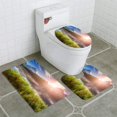 thumbnail image 1 of PUDMAD Lake Antorno and TRE Cime Lavaredo 3 Piece Bathroom Rugs Set Bath Rug Contour Mat and Toilet Lid Cover, 1 of 2
