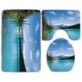 thumbnail image 1 of PUDMAD Lake House Photo Historical Ancient Castle By Crystal Color Lake Canadian Rurals Art 3 Piece Bathroom Rugs Set Bath Rug Contour Mat and Toilet Lid Cover, 1 of 2