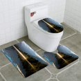 thumbnail image 1 of PUDMAD Lake Matheson Dawn 3 Piece Bathroom Rugs Set Bath Rug Contour Mat and Toilet Lid Cover, 1 of 2
