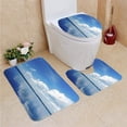 thumbnail image 1 of PUDMAD Lake1 3 Piece Bathroom Rugs Set Bath Rug Contour Mat and Toilet Lid Cover, 1 of 2