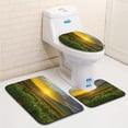 thumbnail image 1 of PUDMAD Landscape Poppies in Tuscany Italy at Sunset 3 Piece Bathroom Rugs Set Bath Rug Contour Mat and Toilet Lid Cover, 1 of 2
