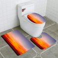 thumbnail image 1 of PUDMAD Landscape Sunset Tokyo City View 3 Piece Bathroom Rugs Set Bath Rug Contour Mat and Toilet Lid Cover, 1 of 2