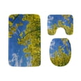 thumbnail image 1 of PUDMAD Large Golden Sunflower 3 Piece Bathroom Rugs Set Bath Rug Contour Mat and Toilet Lid Cover, 1 of 2