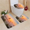thumbnail image 1 of PUDMAD Late Summer Sunrise 3 Piece Bathroom Rugs Set Bath Rug Contour Mat and Toilet Lid Cover, 1 of 2
