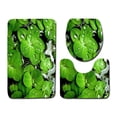 thumbnail image 1 of PUDMAD Leaf 3 Piece Bathroom Rugs Set Bath Rug Contour Mat and Toilet Lid Cover, 1 of 2