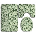 thumbnail image 1 of PUDMAD Leaf 3 Piece Bathroom Rugs Set Bath Rug Contour Mat and Toilet Lid Cover, 1 of 2