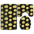 thumbnail image 1 of PUDMAD Lemon 3 Piece Bathroom Rugs Set Bath Rug Contour Mat and Toilet Lid Cover, 1 of 2