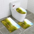 thumbnail image 1 of PUDMAD Lemon Orchard 3 Piece Bathroom Rugs Set Bath Rug Contour Mat and Toilet Lid Cover, 1 of 2