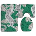 thumbnail image 1 of PUDMAD Leopard 3 Piece Bathroom Rugs Set Bath Rug Contour Mat and Toilet Lid Cover, 1 of 2