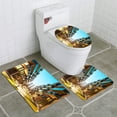 thumbnail image 1 of PUDMAD Lifestyle Apartments at Dusk 3 Piece Bathroom Rugs Set Bath Rug Contour Mat and Toilet Lid Cover, 1 of 2