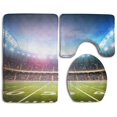 thumbnail image 1 of PUDMAD Light American Stadium 3 Piece Bathroom Rugs Set Bath Rug Contour Mat and Toilet Lid Cover, 1 of 2