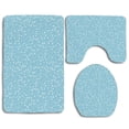 thumbnail image 1 of PUDMAD Light Blue Delicate Winter Flowers Nature Branches Blooms Buds 3 Piece Bathroom Rugs Set Bath Rug Contour Mat and Toilet Lid Cover, 1 of 2