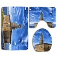 thumbnail image 1 of PUDMAD Lighthouse Sea Ocean Blue Sky 3 Piece Bathroom Rugs Set Bath Rug Contour Mat and Toilet Lid Cover, 1 of 2