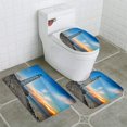 thumbnail image 1 of PUDMAD Lighthouse at Night 3 Piece Bathroom Rugs Set Bath Rug Contour Mat and Toilet Lid Cover, 1 of 2