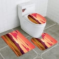 thumbnail image 1 of PUDMAD Lighthouse on a Rock at Night 3 Piece Bathroom Rugs Set Bath Rug Contour Mat and Toilet Lid Cover, 1 of 2