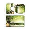thumbnail image 1 of PUDMAD Lilies Eggs for Easter 3 Piece Bathroom Rugs Set Bath Rug Contour Mat and Toilet Lid Cover, 1 of 2