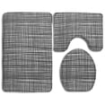thumbnail image 1 of PUDMAD Lines 3 Piece Bathroom Rugs Set Bath Rug Contour Mat and Toilet Lid Cover, 1 of 2