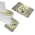thumbnail image 1 of PUDMAD Lioness Hunting 3 Piece Bathroom Rugs Set Bath Rug Contour Mat and Toilet Lid Cover, 1 of 2
