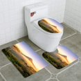 thumbnail image 1 of PUDMAD Lions Mountain 3 Piece Bathroom Rugs Set Bath Rug Contour Mat and Toilet Lid Cover, 1 of 2