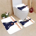 thumbnail image 1 of PUDMAD Listen to Your Heart 3 Piece Bathroom Rugs Set Bath Rug Contour Mat and Toilet Lid Cover, 1 of 2