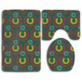 thumbnail image 1 of PUDMAD Lithuania Flag Eat Earth 3 Piece Bathroom Rugs Set Bath Rug Contour Mat and Toilet Lid Cover, 1 of 2