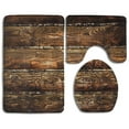thumbnail image 1 of PUDMAD Lmunxuy Rustic Old Barn Wood 3 Piece Bathroom Rugs Set Bath Rug Contour Mat and Toilet Lid Cover, 1 of 2
