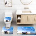thumbnail image 1 of PUDMAD Logistics and Transportation International Container Cargo Ship in Ocean at Twilight 3 Piece Bathroom Rugs Set Bath Rug Contour Mat and Toilet Lid Cover, 1 of 2