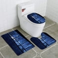 thumbnail image 1 of PUDMAD Look Through a Window 3 Piece Bathroom Rugs Set Bath Rug Contour Mat and Toilet Lid Cover, 1 of 2