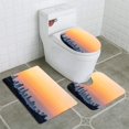 thumbnail image 1 of PUDMAD Los Angeles Skyline at Dawn Looking from Mt Hollywood 3 Piece Bathroom Rugs Set Bath Rug Contour Mat and Toilet Lid Cover, 1 of 2