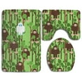 thumbnail image 1 of PUDMAD Lost in Bigfoot Forest 3 Piece Bathroom Rugs Set Bath Rug Contour Mat and Toilet Lid Cover, 1 of 2