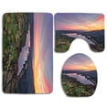 thumbnail image 1 of PUDMAD Lough Eske Donegal Bay 3 Piece Bathroom Rugs Set Bath Rug Contour Mat and Toilet Lid Cover, 1 of 2