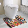 thumbnail image 1 of PUDMAD Love Cat 3 Piece Bathroom Rugs Set Bath Rug Contour Mat and Toilet Lid Cover, 1 of 2